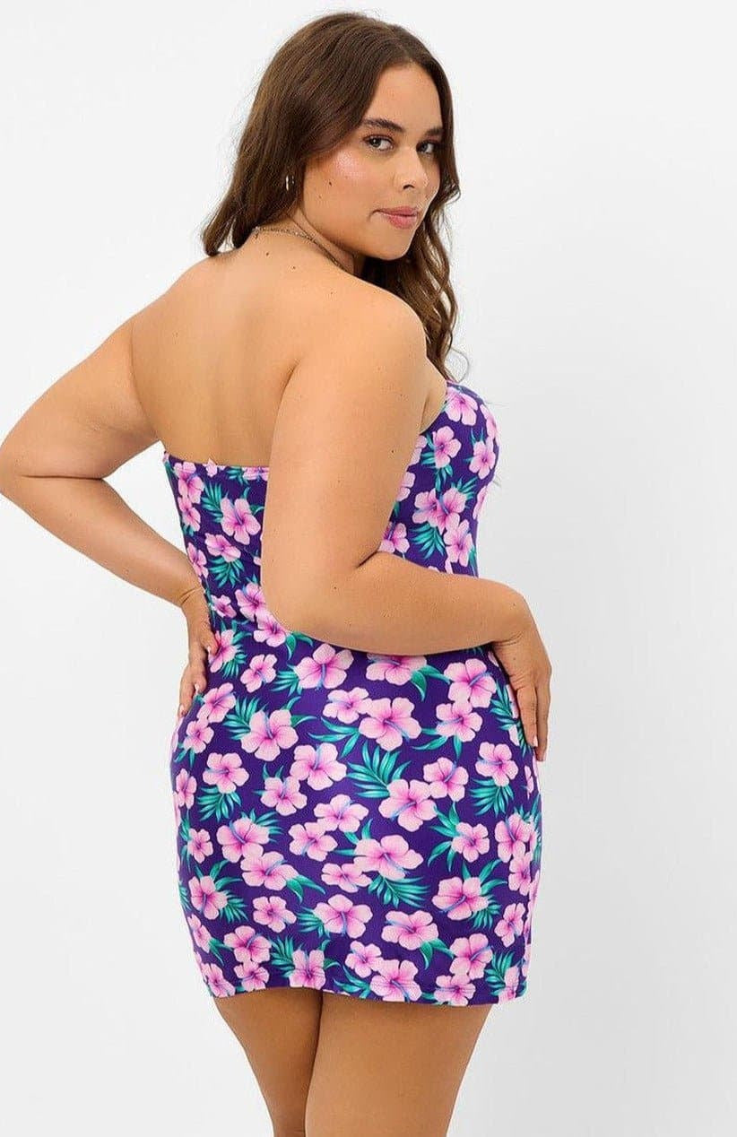 Frankies Bikinis Palmer Shine Strapless Tube Dress Midi Dress by Frankies Bikinis as seen on celebrities