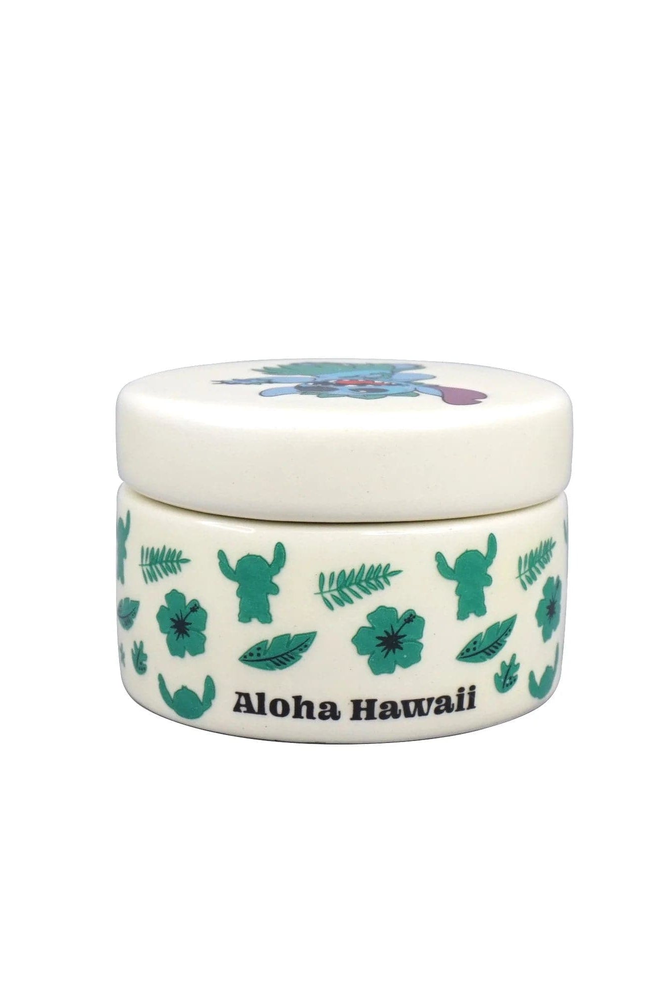 Disney Lilo & Stitch Ceramic Round Box Jewellery Box by Half Moon Bay as seen on celebrities
