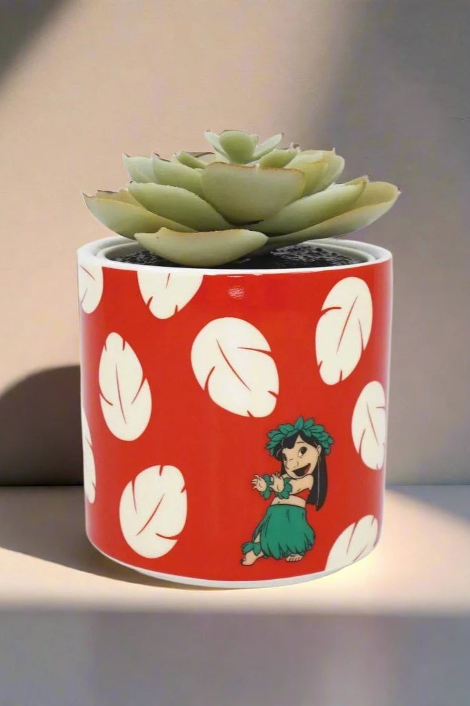 Disney Lilo & Stitch Faux Plant Pot by Half Moon Bay – Planter – Red | Spoiled Brat UK