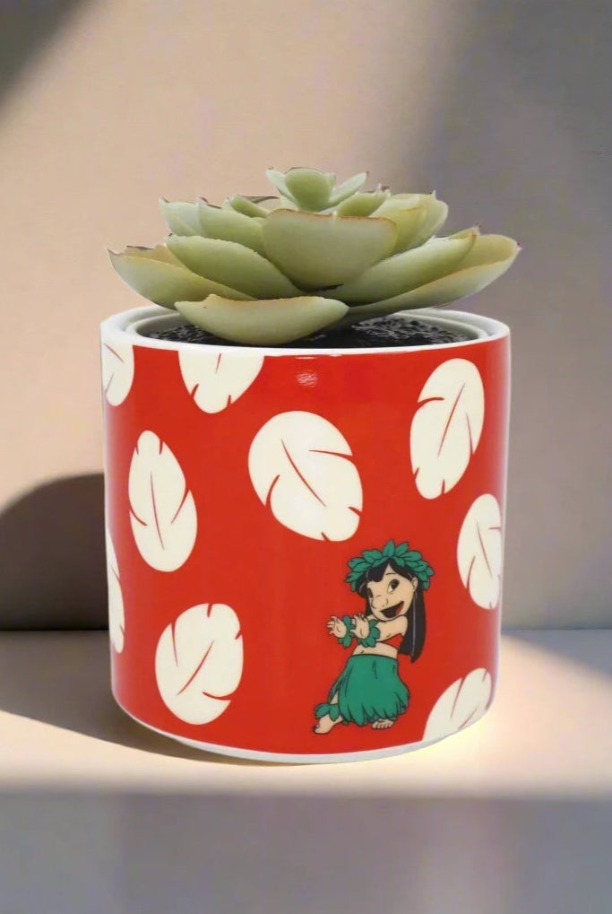 Disney Lilo & Stitch Faux Plant Pot Planter by Half Moon Bay as seen on celebrities