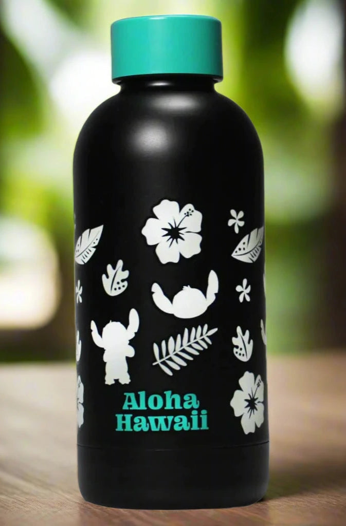 Disney Lilo & Stitch Water Bottle Metal Water Bottle by Half Moon Bay as seen on celebrities