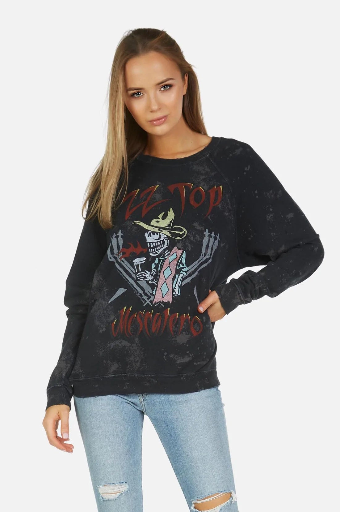 Lauren Moshi Anela ZZ Top Band Sweater Sweater by Lauren Moshi as seen on celebrities