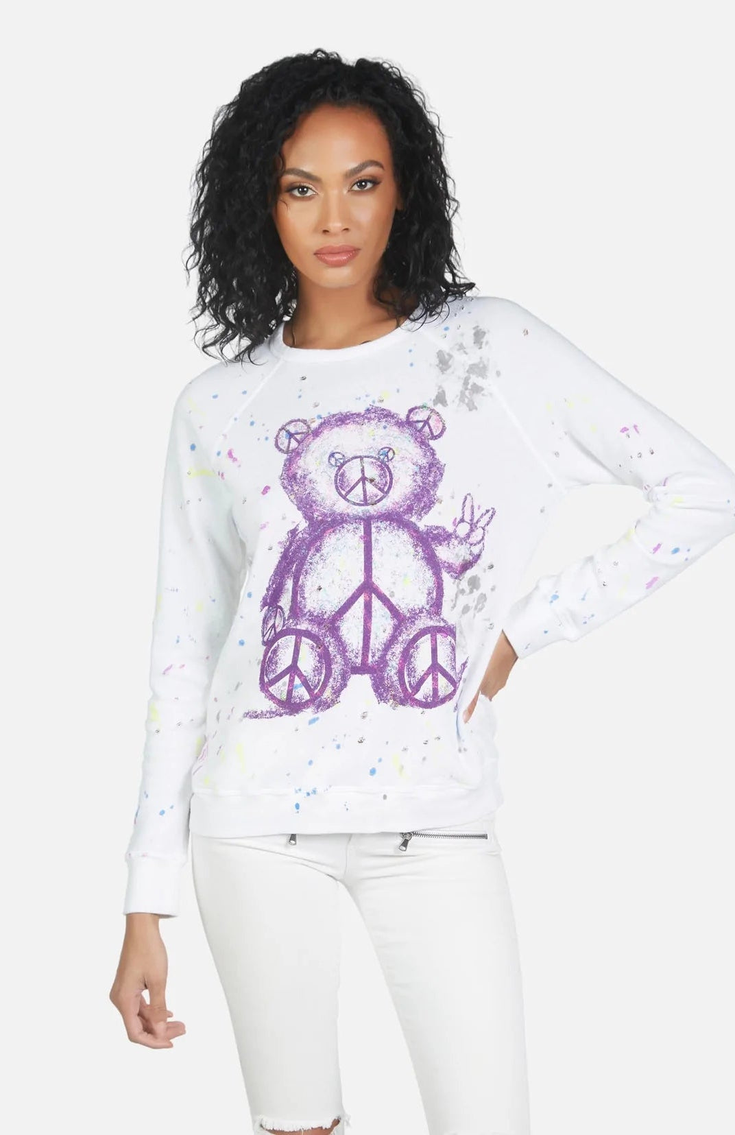 Lauren Moshi Darby Peace Teddy Pullover Pullover by Lauren Moshi as seen on celebrities