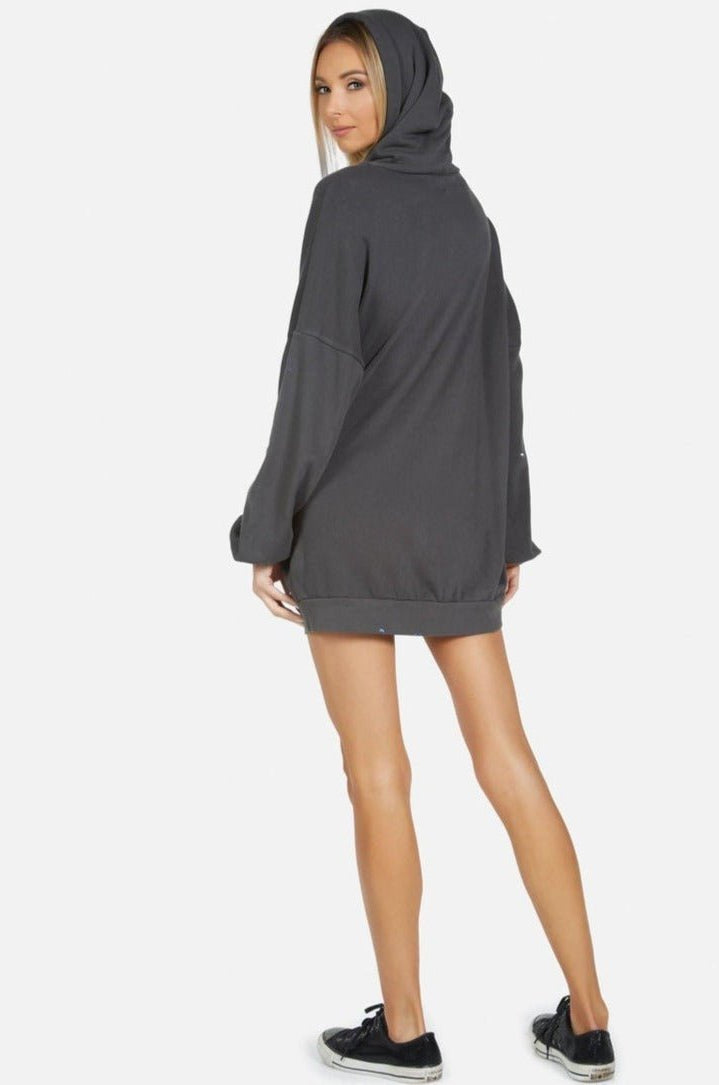 Lauren Moshi Desiree Brush Peace Hoodie Dress Hooded Sweatshirt by Lauren Moshi as seen on celebrities