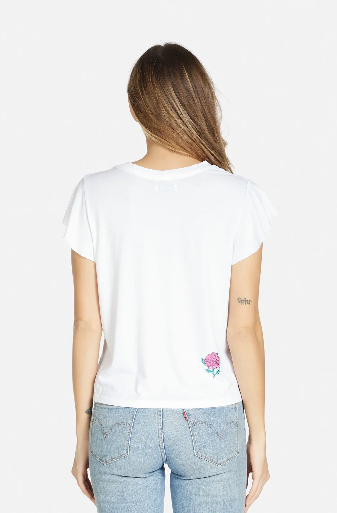 Lauren Moshi Estee Crystal Roses T-Shirt T-Shirt by Lauren Moshi as seen on celebrities