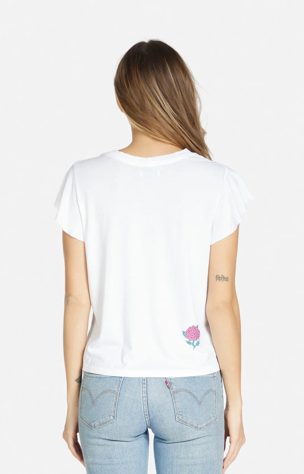 Lauren Moshi Estee Crystal Roses T-Shirt T-Shirt by Lauren Moshi as seen on celebrities