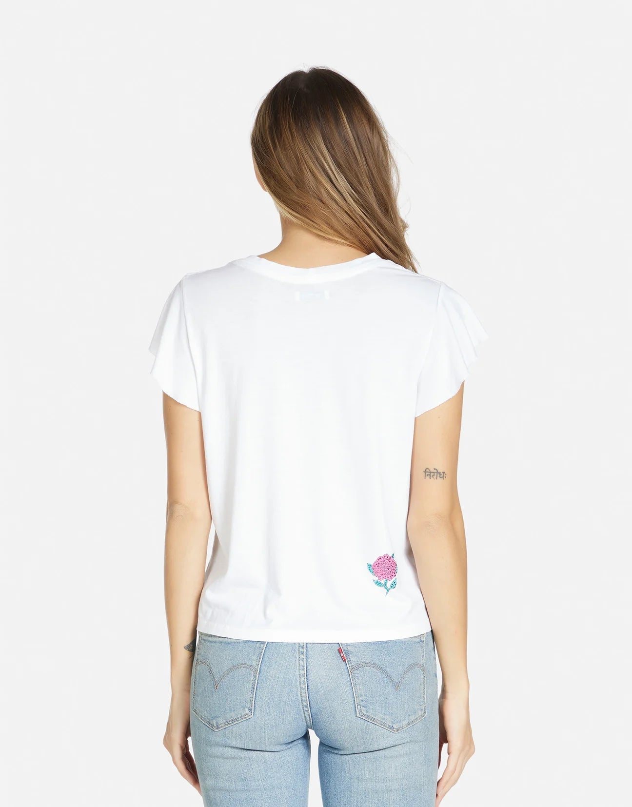 Lauren Moshi Estee Crystal Roses T-Shirt T-Shirt by Lauren Moshi as seen on celebrities