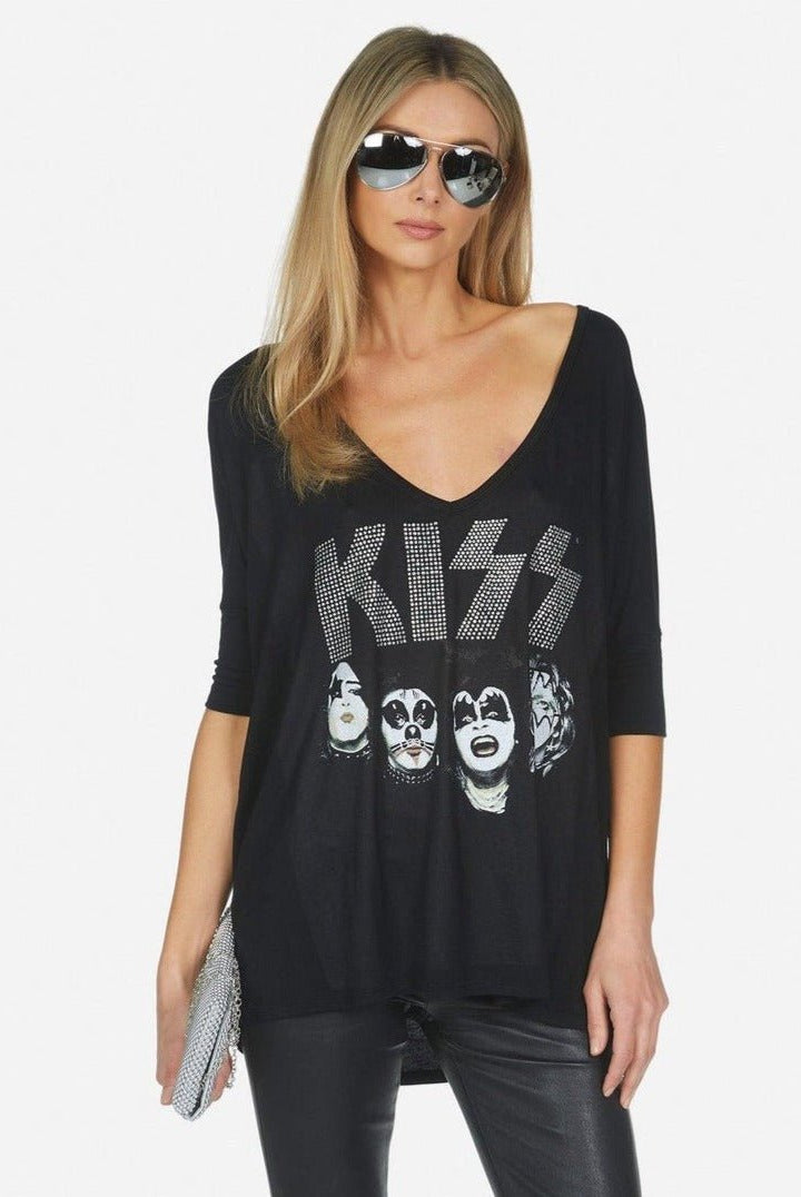 Lauren Moshi Eva x Kiss Oversized T-Shirt T-Shirt by Lauren Moshi as seen on celebrities