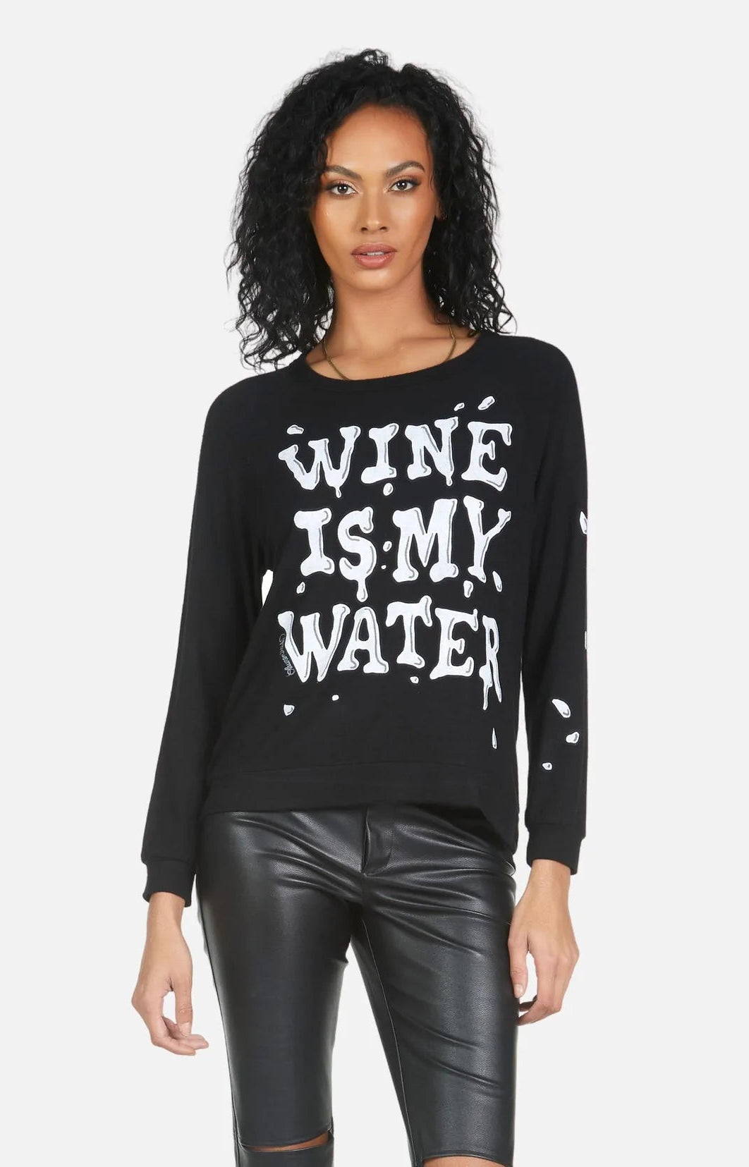 Lauren Moshi Everly Wine is My Water Pullover Pullover by Lauren Moshi as seen on celebrities
