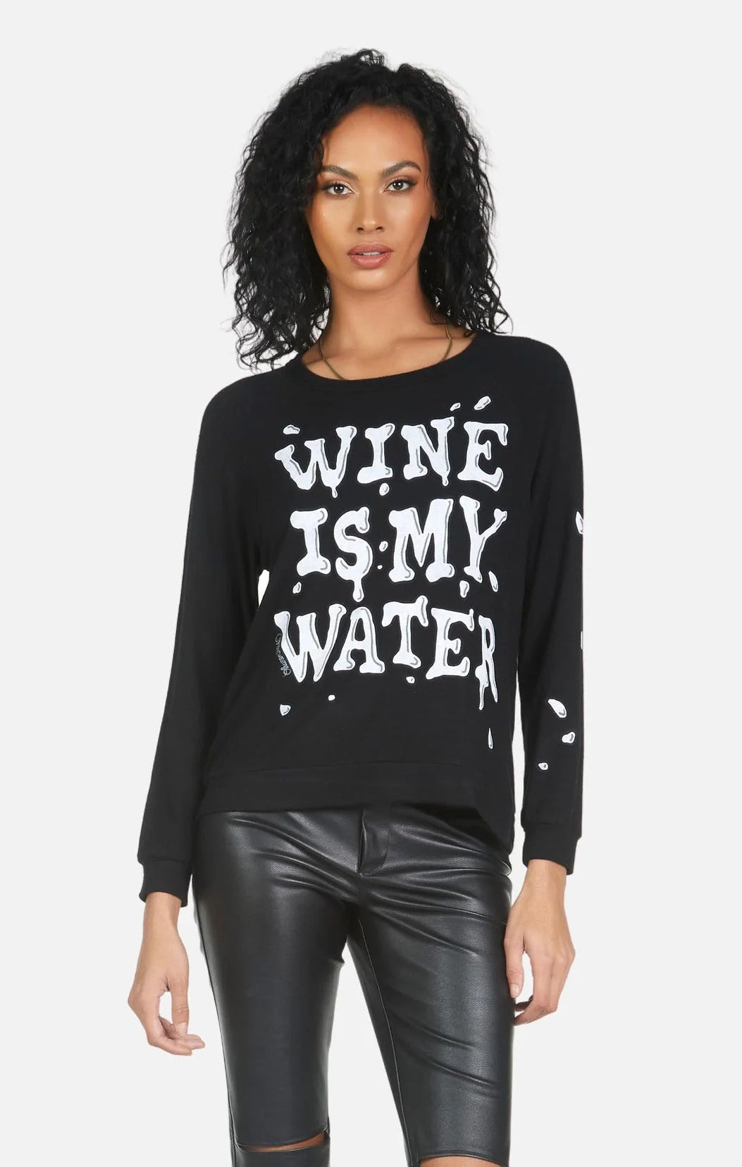 Lauren Moshi Everly Wine is My Water Pullover Pullover by Lauren Moshi as seen on celebrities