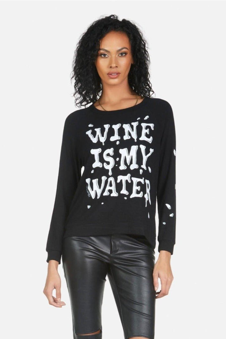 Lauren Moshi Everly Wine is My Water Pullover Pullover by Lauren Moshi as seen on celebrities