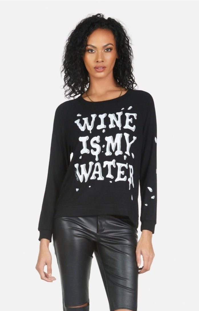 Lauren Moshi Everly Wine is My Water Pullover Pullover by Lauren Moshi as seen on celebrities