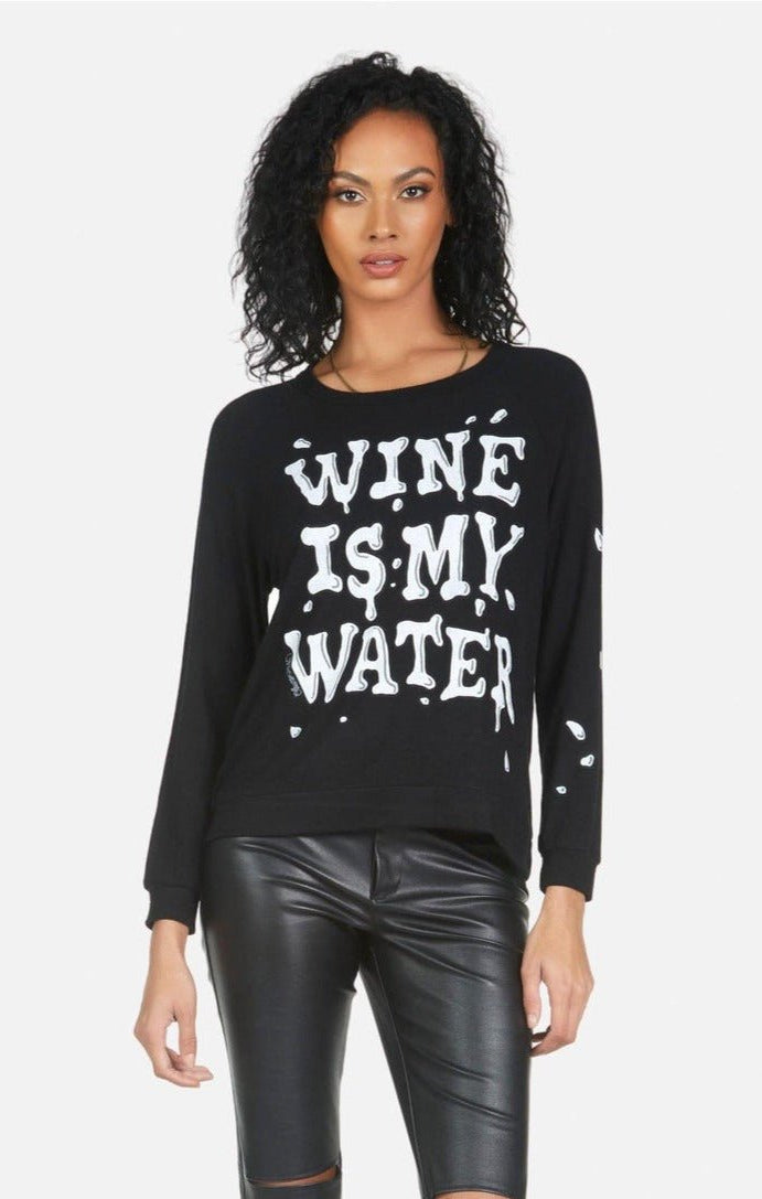 Lauren Moshi Everly Wine is My Water Pullover Pullover by Lauren Moshi as seen on celebrities