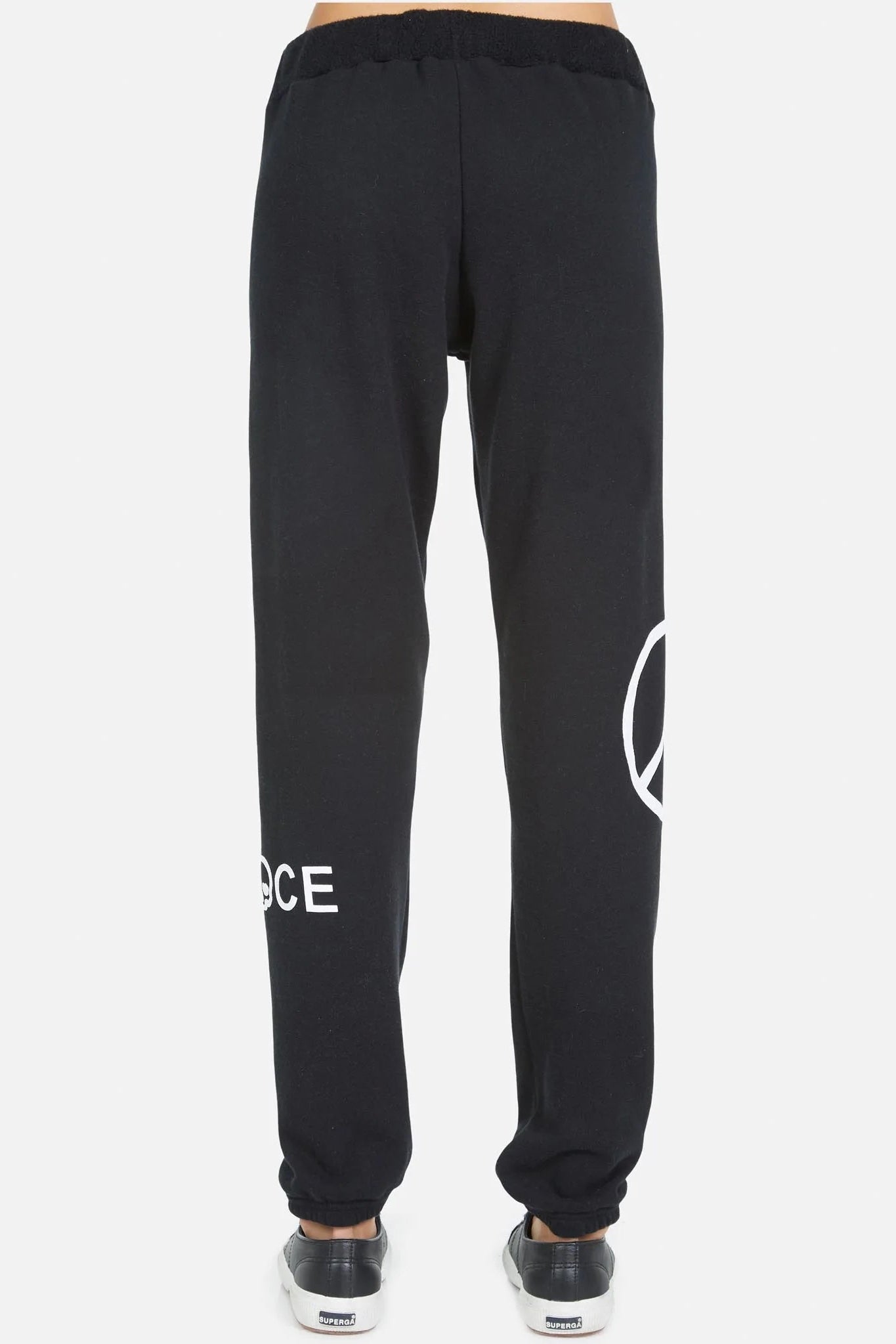 Lauren Moshi Gia Skull Peace Hand Jogger Pants Jogging Pants by Lauren Moshi as seen on celebrities