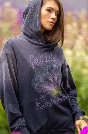 Lauren Moshi Harmony Wild Wolf Hooded Sweatshirt - Spoiled Brat