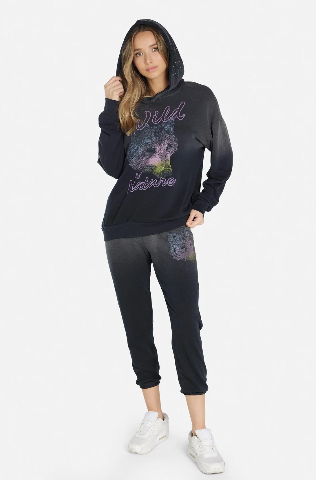 Lauren Moshi Harmony Wild Wolf Hooded Sweatshirt - Spoiled Brat