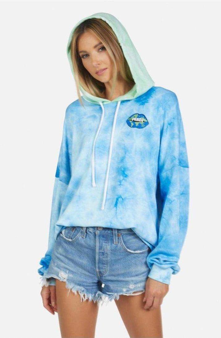 Lauren Moshi Lila World Peace Lips Hoodie as seen on Julianne Hough Hoodie by Lauren Moshi as seen on celebrities