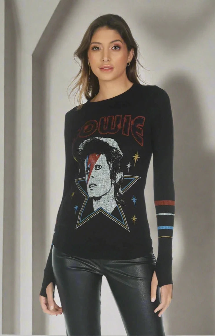 Lauren Moshi McKinley Bowie 1973 Tour Top Long Sleeved Top by Lauren Moshi as seen on celebrities