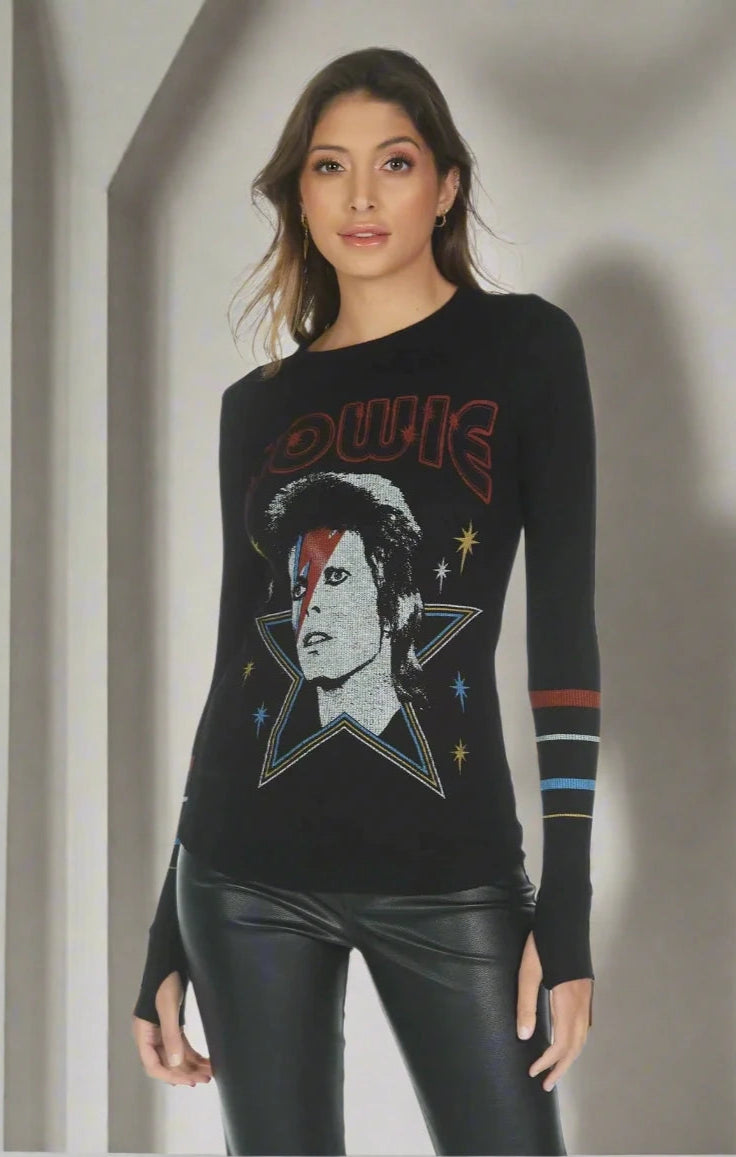 Lauren Moshi McKinley Bowie 1973 Tour Top Long Sleeved Top by Lauren Moshi as seen on celebrities