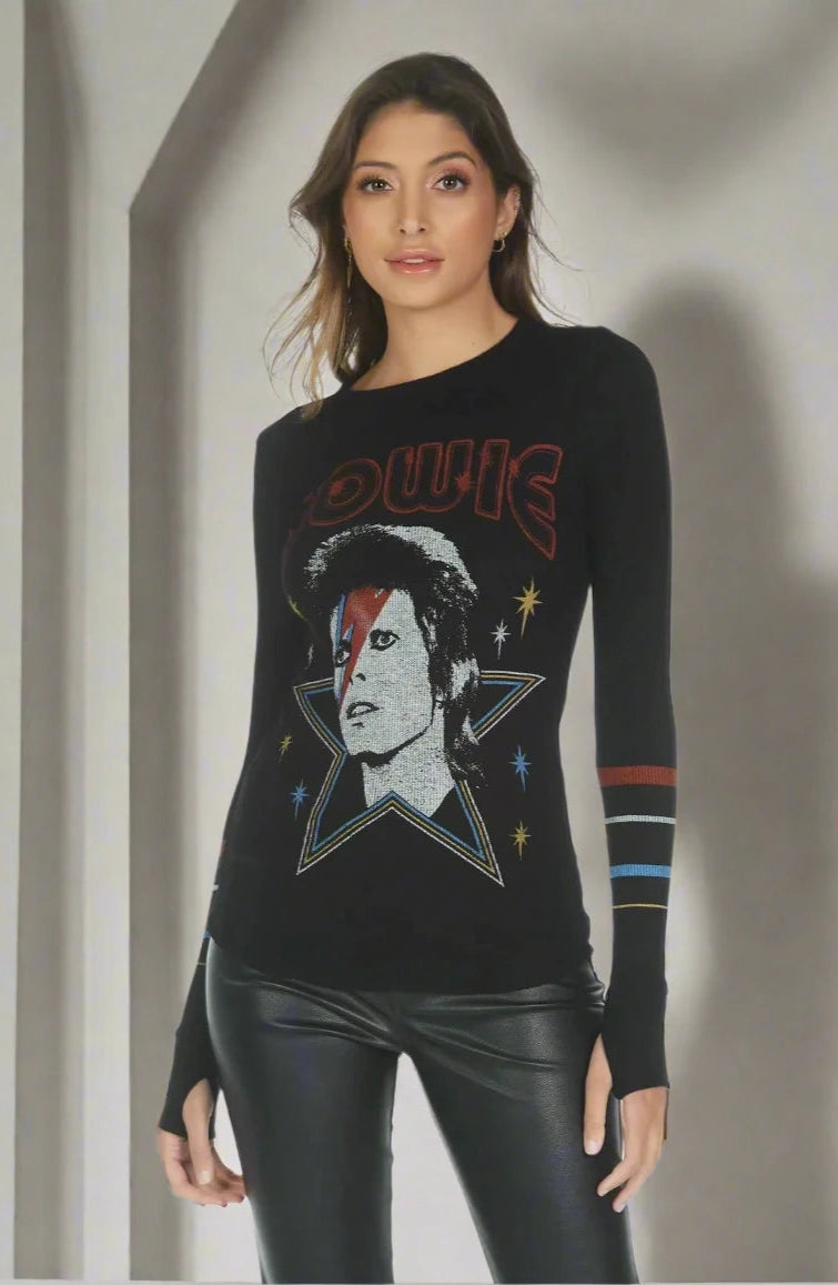Lauren Moshi McKinley Bowie 1973 Tour Top Long Sleeved Top by Lauren Moshi as seen on celebrities