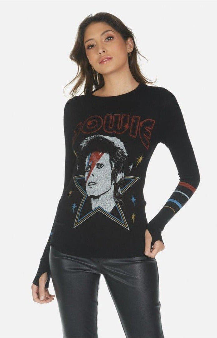 Lauren Moshi McKinley Bowie 1973 Tour Top Long Sleeved Top by Lauren Moshi as seen on celebrities