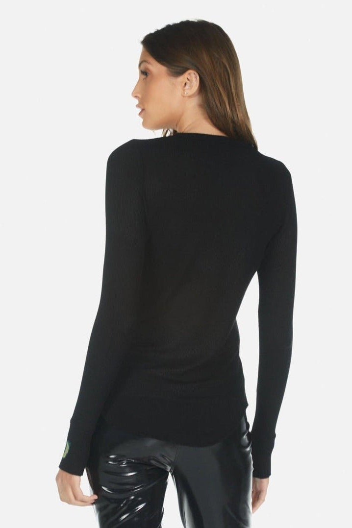 Lauren Moshi McKinley Hamsa Elements Long Sleeve Top Long Sleeved Top by Lauren Moshi as seen on celebrities