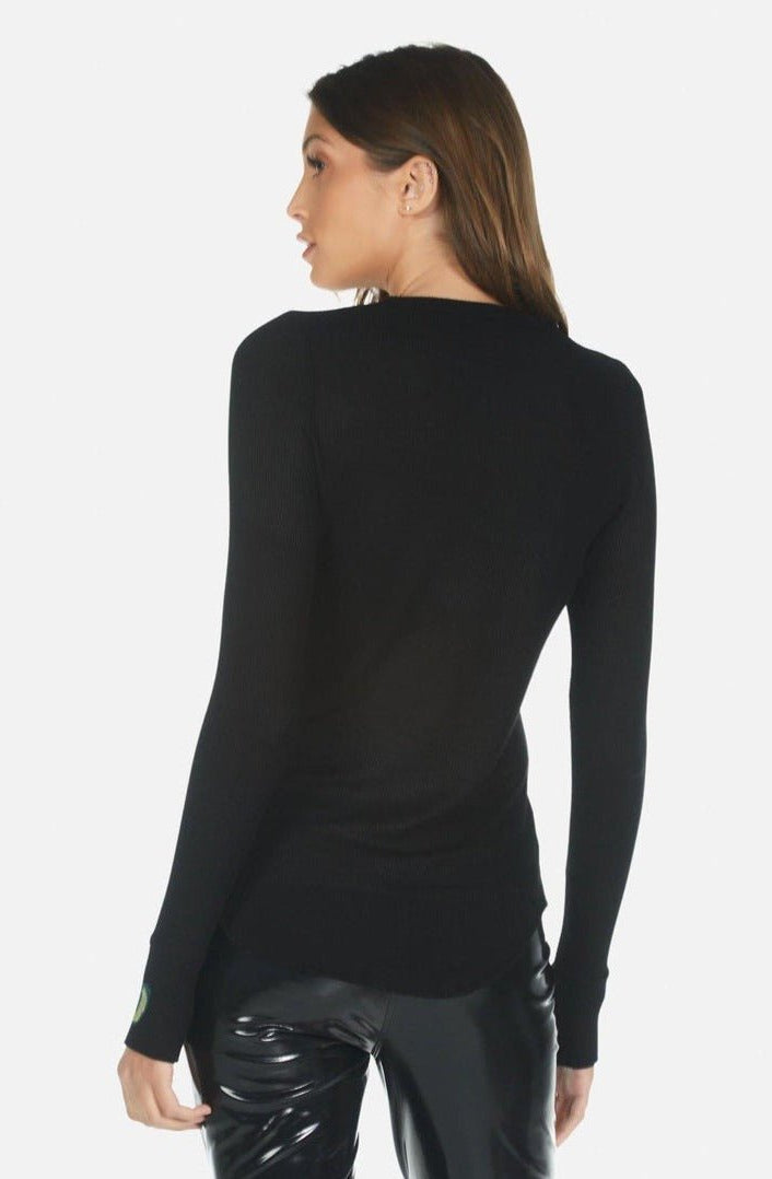 Lauren Moshi McKinley Hamsa Elements Long Sleeve Top Long Sleeved Top by Lauren Moshi as seen on celebrities