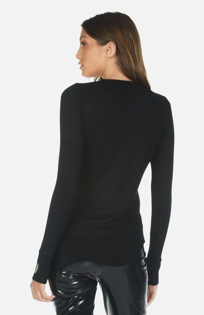 Lauren Moshi McKinley Hamsa Elements Long Sleeve Top Long Sleeved Top by Lauren Moshi as seen on celebrities