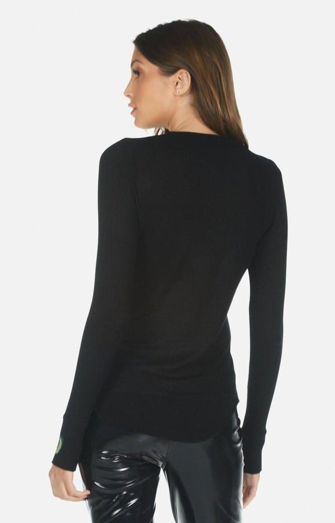 Lauren Moshi McKinley Hamsa Elements Long Sleeve Top Long Sleeved Top by Lauren Moshi as seen on celebrities