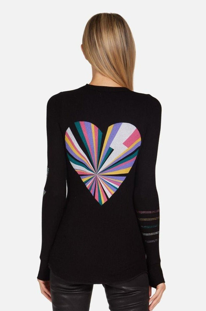 Lauren Moshi McKinley Rays of Love Thermal Top Long Sleeved Top by Lauren Moshi as seen on celebrities