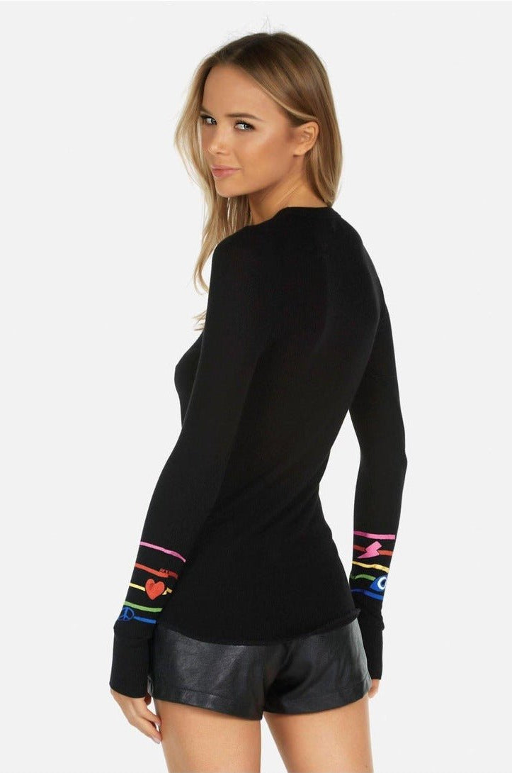 Lauren Moshi McKinley X Elements Rainbow Thermal Top Long Sleeved Top by Lauren Moshi as seen on celebrities