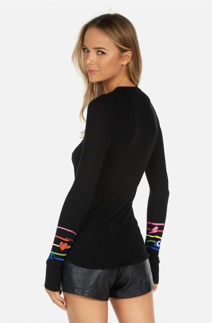 Lauren Moshi McKinley X Elements Rainbow Thermal Top Long Sleeved Top by Lauren Moshi as seen on celebrities