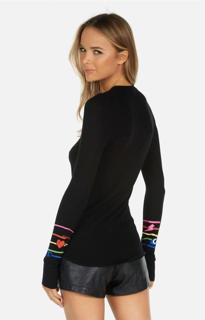 Lauren Moshi McKinley X Elements Rainbow Thermal Top Long Sleeved Top by Lauren Moshi as seen on celebrities