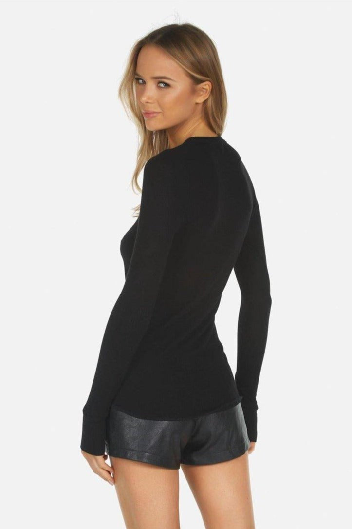 Lauren Moshi McKinley X Led Zeppelin Outline Thermal Top Long Sleeved Top by Lauren Moshi as seen on celebrities