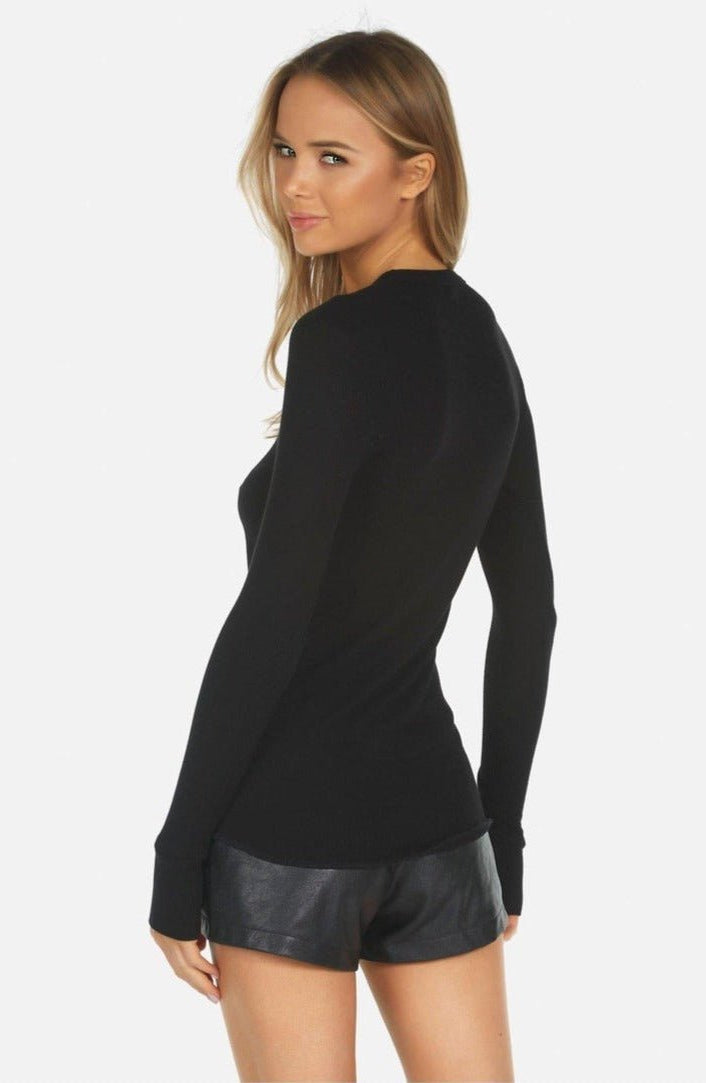 Lauren Moshi McKinley X Watercolor Eye Thermal Top Long Sleeved Top by Lauren Moshi as seen on celebrities