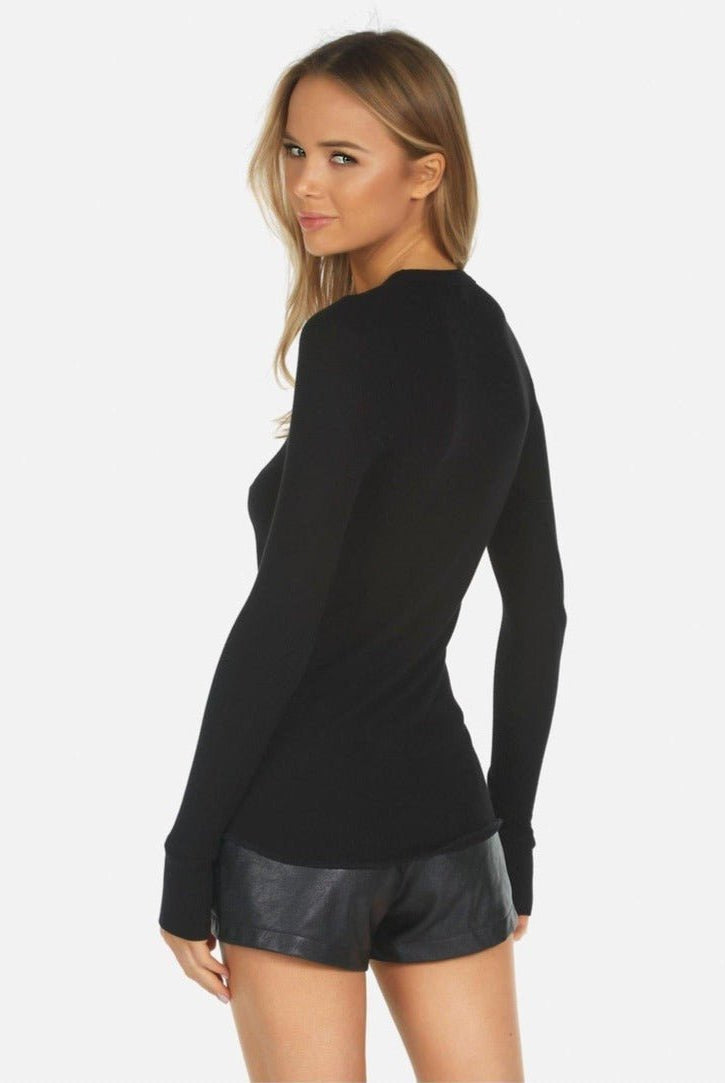 Shop Lauren Moshi Lauren Moshi McKinley X Watercolor Eye Thermal Top Long Sleeved Top for women – premium loungewear and festival fashion at Spoiled Brat