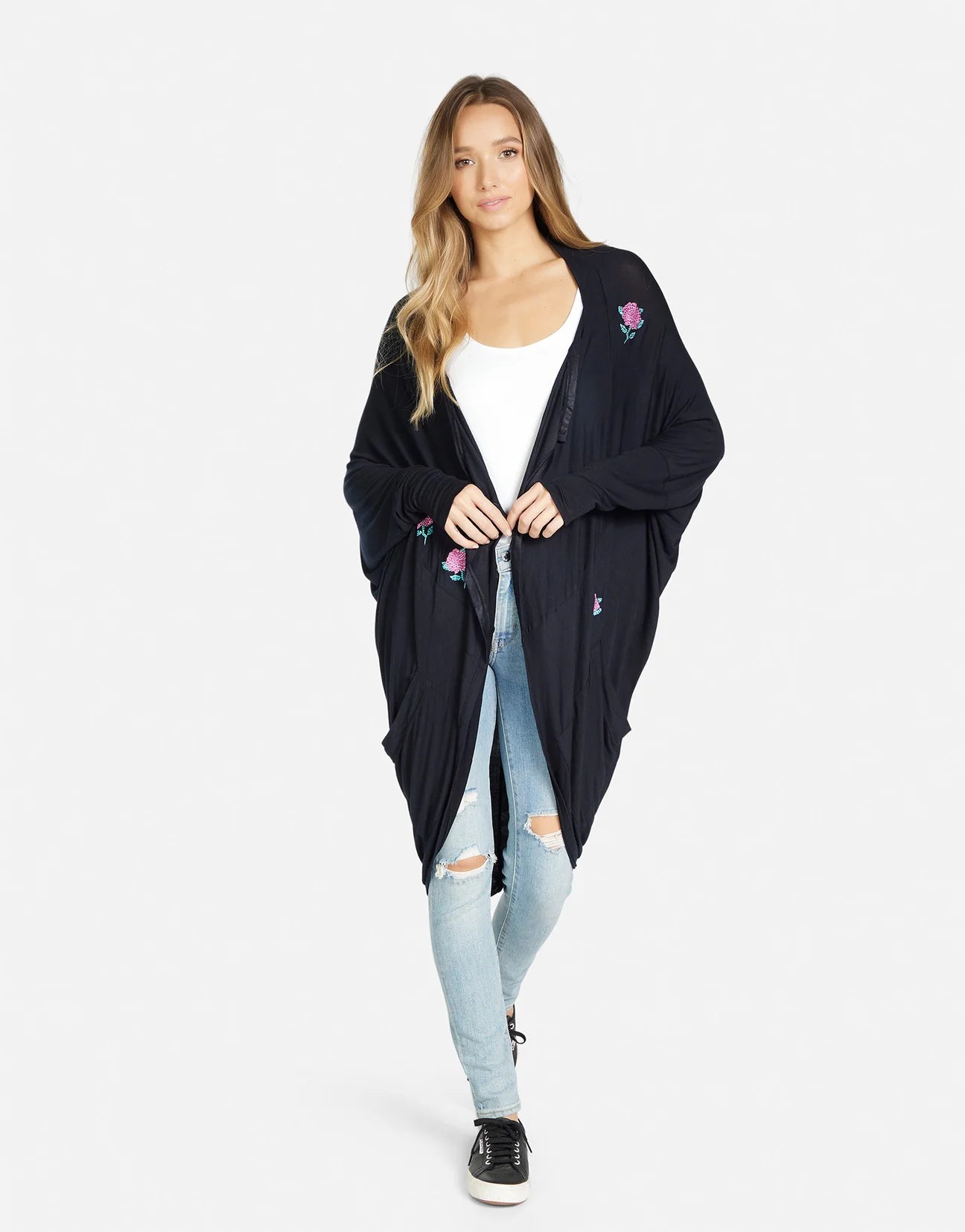 Lauren Moshi Ramona Crystal Roses Wrap Cardigan by Lauren Moshi – Wrap Cardigan – XS/S | Spoiled Brat UK