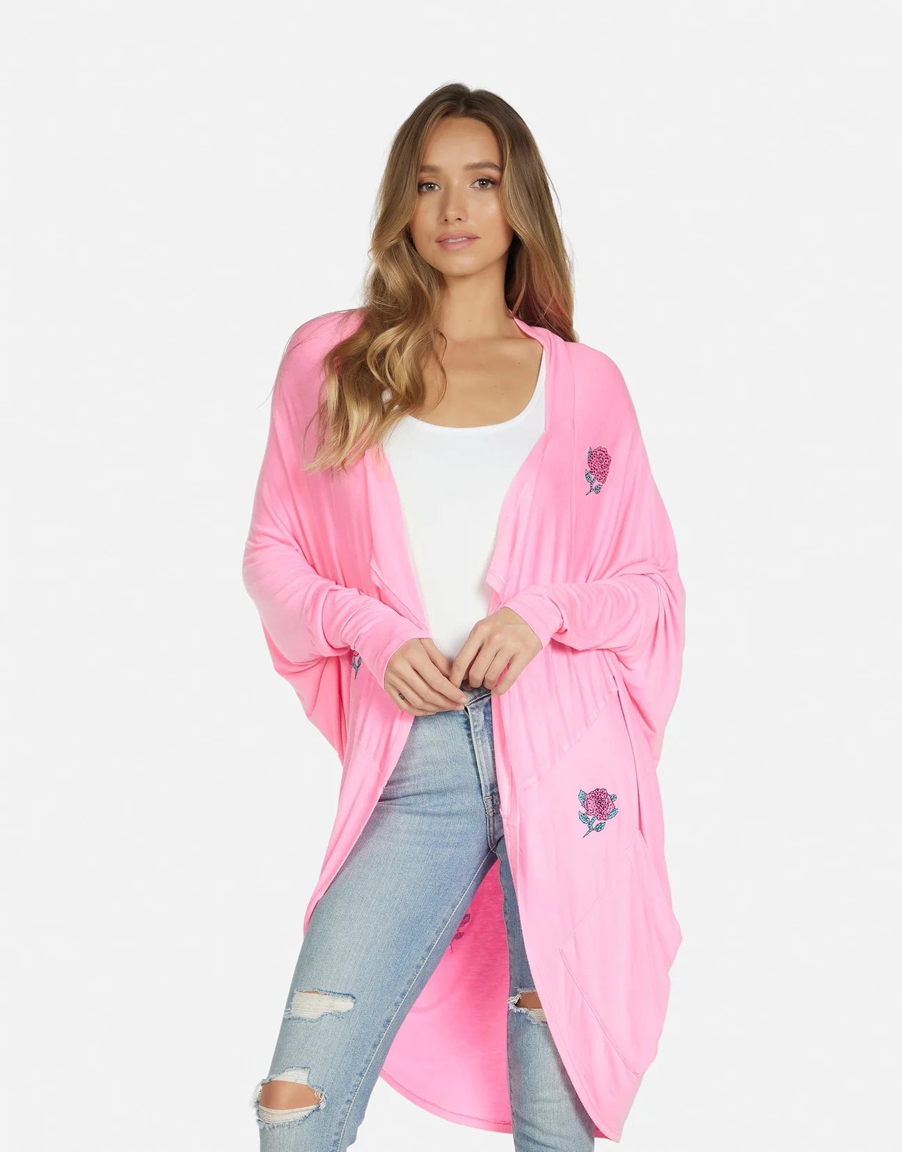 Lauren Moshi Ramona Crystal Roses Wrap Cardigan by Lauren Moshi – Wrap Cardigan – XS/S | Spoiled Brat UK