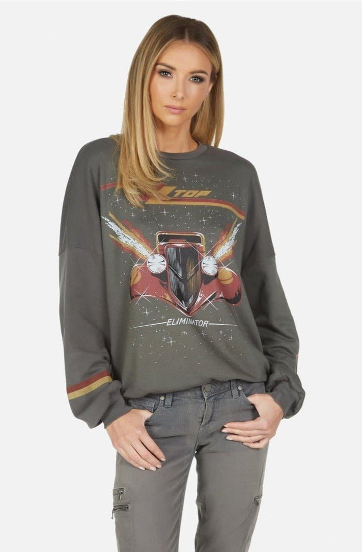 Lauren Moshi Sierra ZZ Top Eliminator Boyfriend Pullover Sweater by Lauren Moshi as seen on celebrities