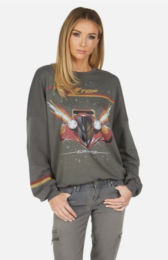 Lauren Moshi Sierra ZZ Top Eliminator Boyfriend Pullover Sweater by Lauren Moshi as seen on celebrities