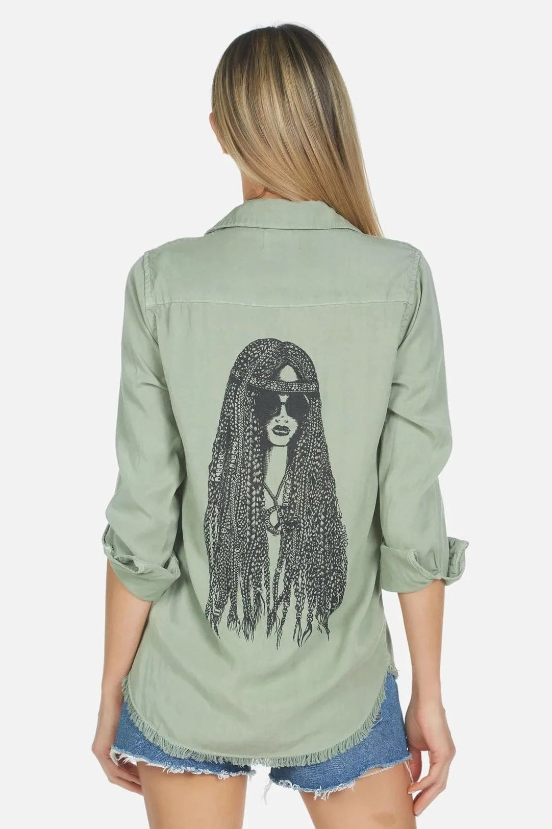 Lauren Moshi Sloane Sloane Hippie Girl Denim Shirt Denim Shirt by Lauren Moshi as seen on celebrities