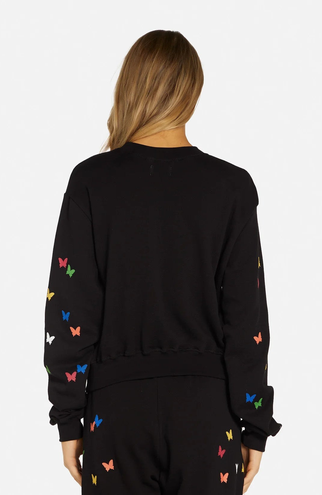 Lauren Moshi Spalding Mini Butterflies Crop Sweater - Spoiled Brat