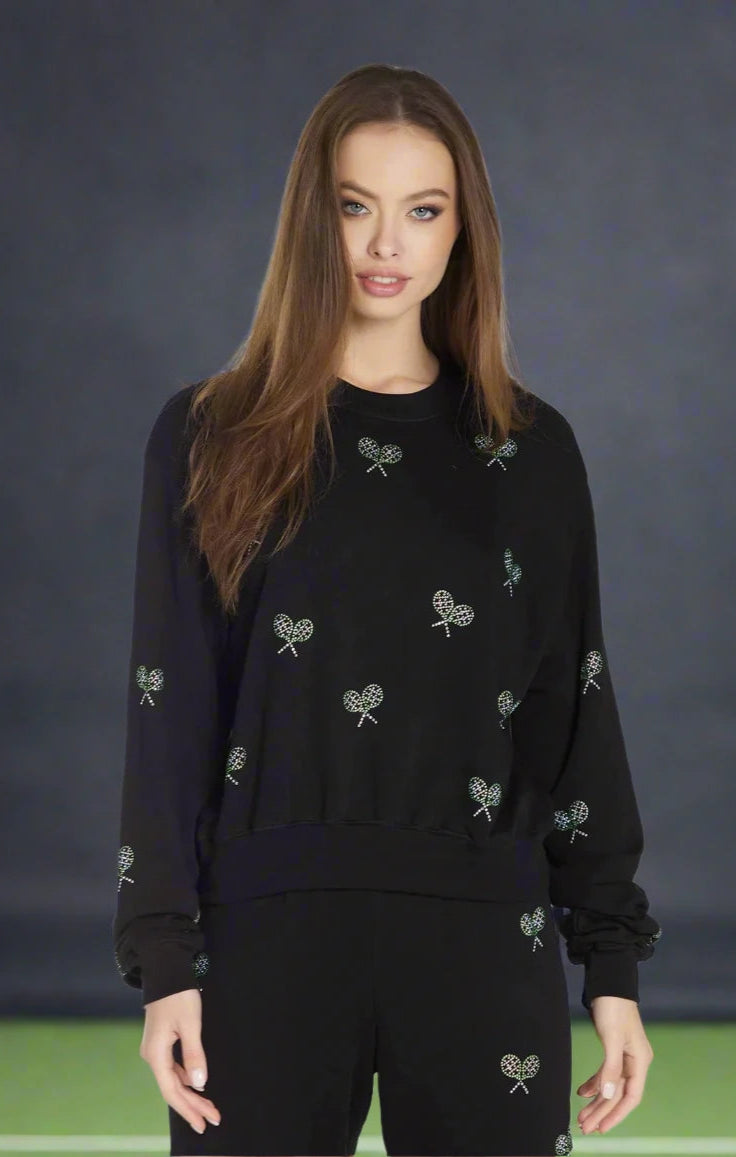 Lauren Moshi Spalding Moshi Tennis Club Sweater Hoodie by Lauren Moshi as seen on celebrities