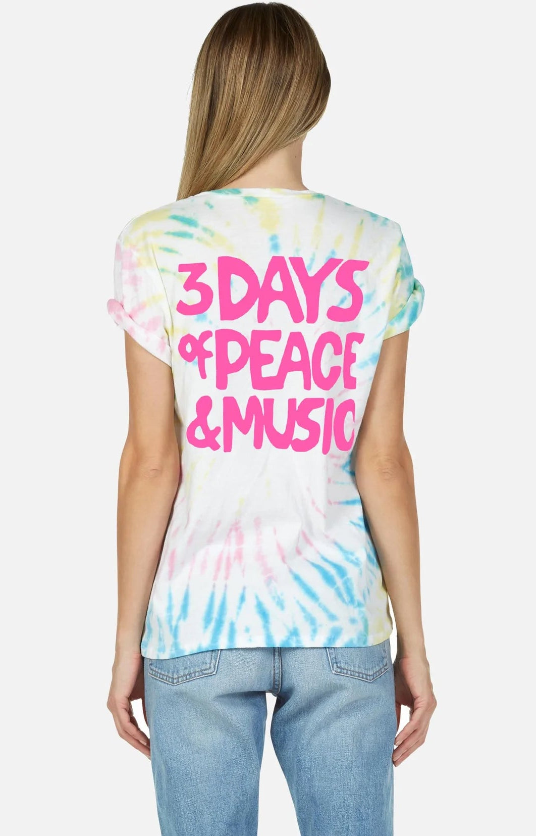 Lauren Moshi Wolf Woodstock Peace Tee T-Shirt by Lauren Moshi as seen on celebrities