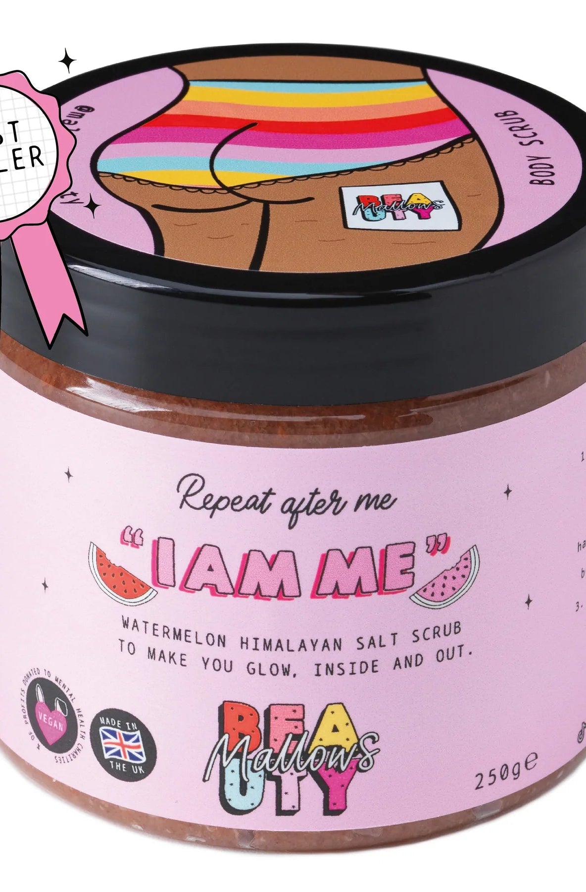 Mallows Beauty Watermelon Pink Himalayan Body Scrub Beauty Kit by Mallows Beauty as seen on celebrities