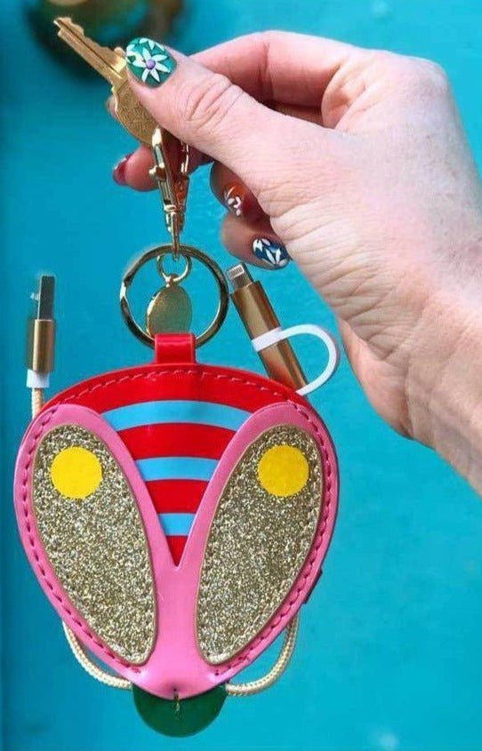 Packed Party Buzz Buzz Charging Cord Keyring Portable Charger by Packed Party as seen on celebrities