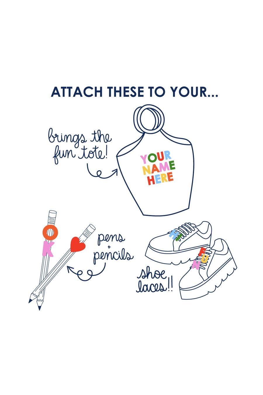 Packed Party Spell it Out Letter Attachments by Packed Party – Charm – White | Spoiled Brat UK