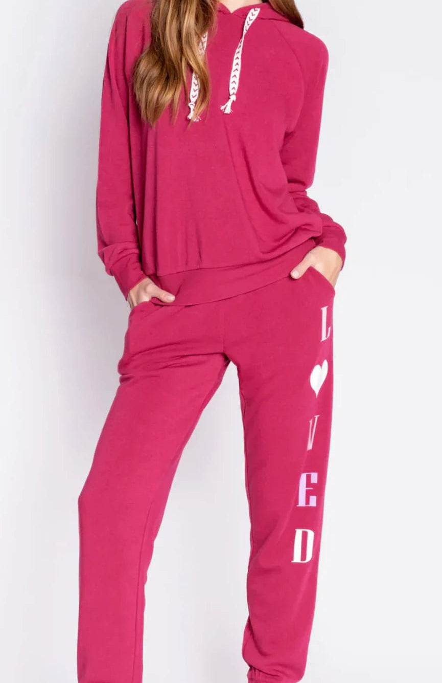 PJ Salvage Feeling Loved Sweatpants Jogger Bottoms by PJ Salvage as seen on celebrities