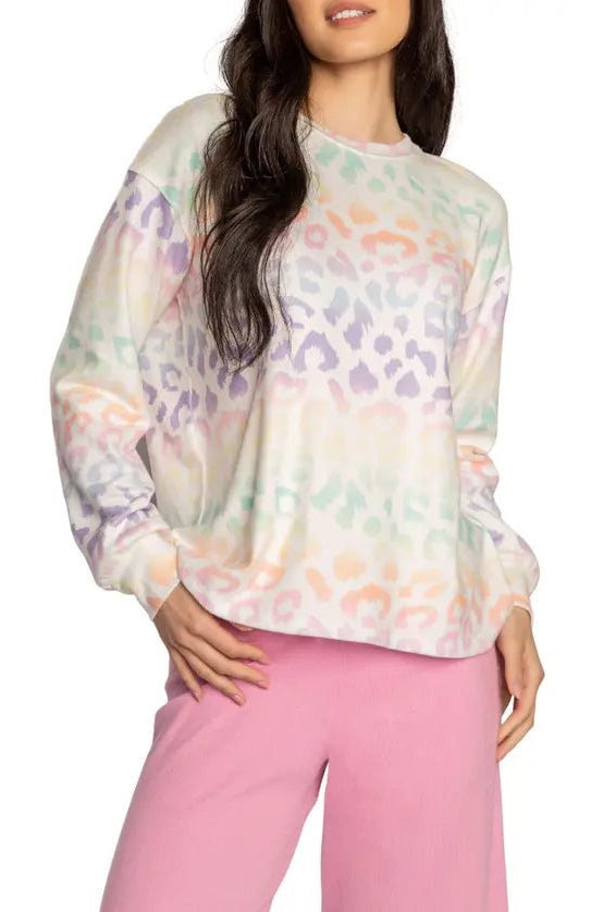 Shop PJ Salvage PJ Salvage Gradient Good Vibes Sweatshirt Sweater for women – premium loungewear and festival fashion at Spoiled Brat