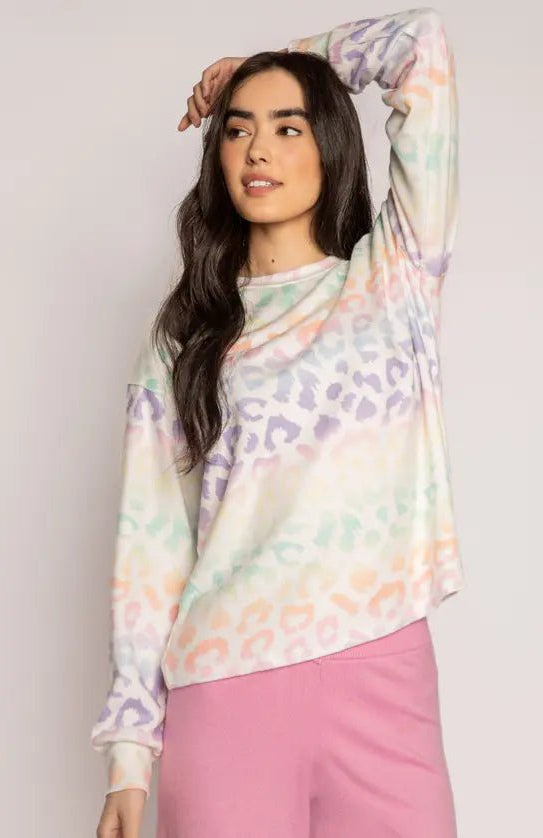 PJ Salvage Gradient Good Vibes Sweatshirt Sweater by PJ Salvage as seen on celebrities